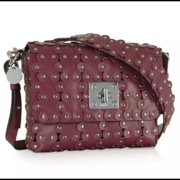 RED Valentino Handbags - NWT Deep Red Valentino Stud Puzzle TwistLock Bag